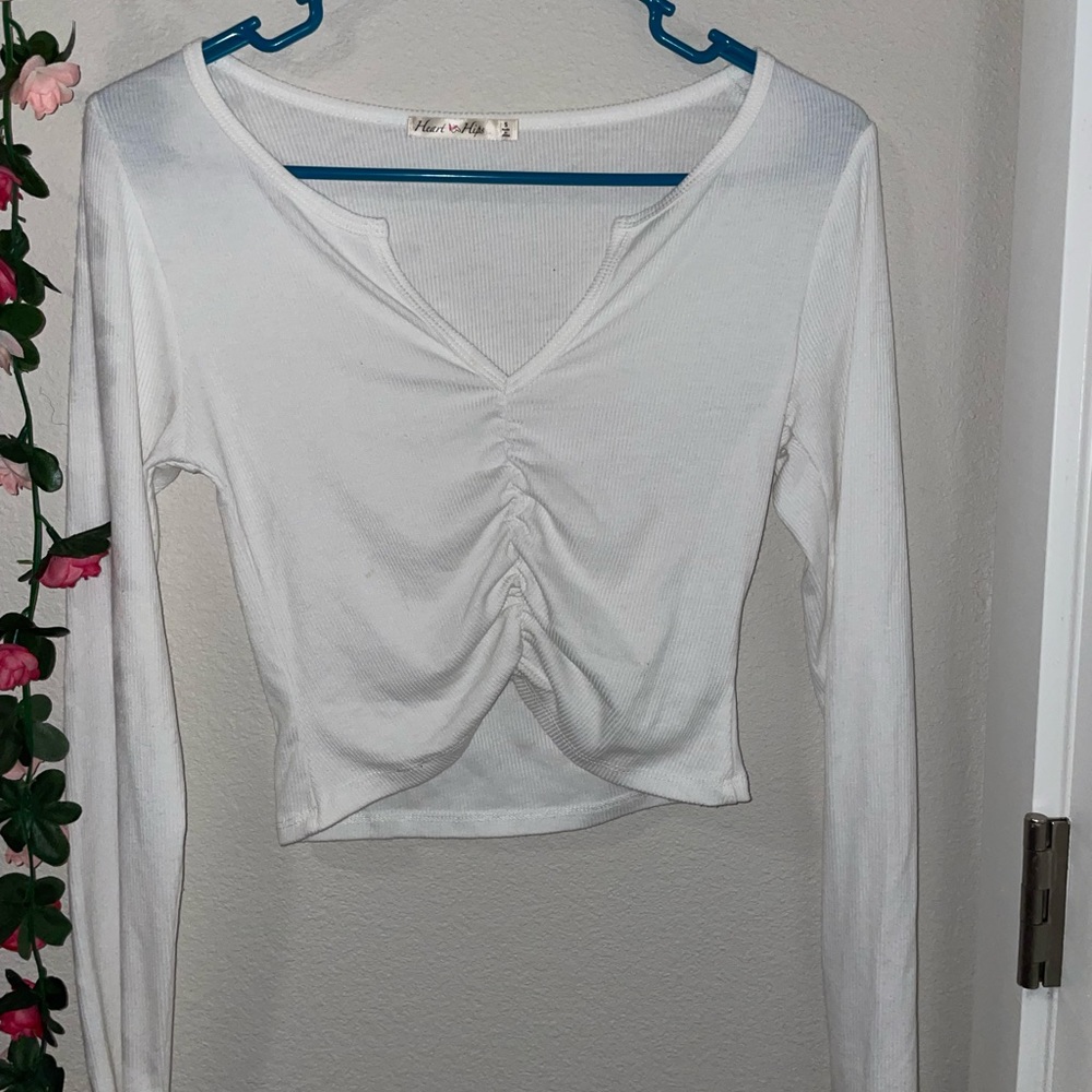 Long sleeve white top